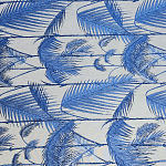 Мебельная ткань Вышивка синий принт 280 см T2-136 варинант исполнения - 1 | Loft Concept в Москве