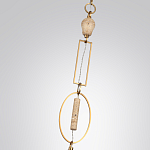 Подвесной светильник с плоским прозрачным плафоном и декоративной вставкой из текстурного камня Tectona  варинант исполнения - 7 | Loft Concept в Москве