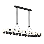 Люстра овальная с круглыми светодиодными источниками света Maxine Light варинант исполнения - 7 | Loft Concept в Москве