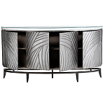 Комод фактурный серебристый с дверцами Silver Chest of Drawers варинант исполнения - 2 | Loft Concept в Москве