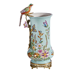 Ваза с птичкой из фарфора с бронзовыми элементами Garden of Eden варинант исполнения - 5 | Loft Concept в Москве