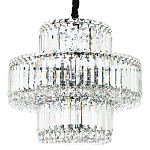 Круглая люстра с хрустальным декором Harmonica Crystal Round Chrome Chandelier варинант исполнения - 1 | Loft Concept в Москве