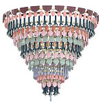 Люстра круглая с декором из разноцветных элементов в виде листьев Changing Seasons варинант исполнения - 2 | Loft Concept в Москве