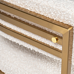 Стул букле бежевый с каркасом цвета матовое золото Tactility варинант исполнения - 3 | Loft Concept в Москве