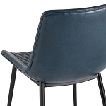 Стул с обивкой из экокожи темно-синего цвета RHOMBUSES UPHOLSTERY варинант исполнения - 7 | Loft Concept в Москве
