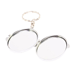 Зеркало брелок складное двухстороннее из натурального камня Родонит Stone Mirrors варинант исполнения - 2 | Loft Concept в Москве