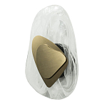 Бра овальное из стекла с золотым элементом Flow Texture  варинант исполнения - 2 | Loft Concept в Москве