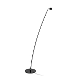 Торшер с изогнутой черной металлической стойкой и цилиндрическим плафоном Davide Groppi варинант исполнения - 8 | Loft Concept в Москве