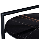 Стол журнальный круглый черный с полкой Inherence варинант исполнения - 2 | Loft Concept в Москве