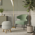 Современное мягкое кресло на металлических ножках Rakush Pistachio варинант исполнения - 8 | Loft Concept в Москве