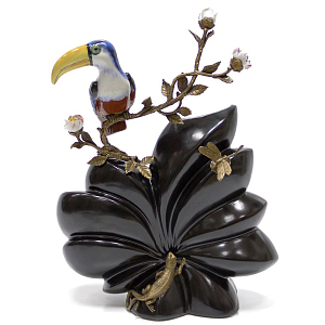 Фарфоровая ваза Toucan and Lizard