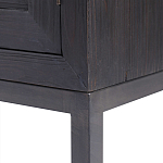 Тумба черная из дерева двухдверная Geometric Double Door Nightstand варинант исполнения - 3 | Loft Concept в Москве