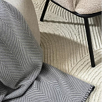 Плед из шерсти мериноса серого цвета 130×180 см Gray Waves варинант исполнения - 5 | Loft Concept в Москве