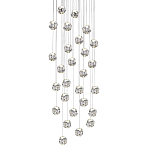 Люстра каскадня с 27-ю прозрачными шарообразными подвесами Bubbles Bocci варинант исполнения - 1 | Loft Concept в Москве