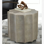 Приставной стол бежевый Stingray Skin Table кожа варинант исполнения - 1 | Loft Concept в Москве