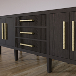 Большая VT-тумба Primo шпон темный орех варинант исполнения - 4 | Loft Concept в Москве