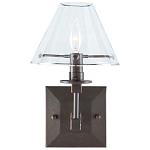 Бра с прозрачным стеклянным абажуром в форме конуса Bartolomeo Bronze варинант исполнения - 2 | Loft Concept в Москве