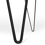 Стол журнальный с круглой столешницей из стекла на 3-х черных ножках Beige Marble варинант исполнения - 6 | Loft Concept в Москве