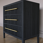 Комод Primo с 3 выдвижными ящиками Черный дуб варинант исполнения - 2 | Loft Concept в Москве