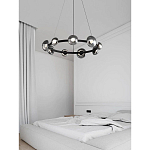 Люстра подвесная светодиодная в форме кольца Gray Ring Chandelier варинант исполнения - 1 | Loft Concept в Москве