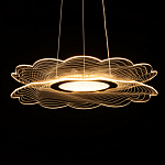 Люстра с прозрачным волнистым плафоном в форме цветка Ethereal Bloom варинант исполнения - 7 | Loft Concept в Москве