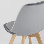 Стул с мягким велюровым сиденьем Arvika Grey варинант исполнения - 6 | Loft Concept в Москве