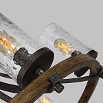 Люстра с цилиндрическим плафонами из толстого волнистого стекла в индустриальном стиле Feiss варинант исполнения - 9 | Loft Concept в Москве