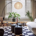 Дизайнерский журнальный стол чёрный изогнутой формы Alefy варинант исполнения - 2 | Loft Concept в Москве