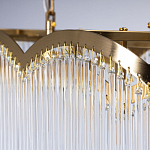 Люстра прямоугольная на цепях с прозрачными трубками и волнистым краем Nembus варинант исполнения - 7 | Loft Concept в Москве