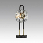 Настольная лампа с черным основанием и золотистым декором Bruno варинант исполнения - 3 | Loft Concept в Москве