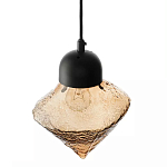 Подвесной светильник с янтарным рельефным плафоном Lamp with Frozen Glass Effect варинант исполнения - 3 | Loft Concept в Москве