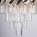 Люстра многоярусная с переплетенными металлическими элементами черного и золотого цвета и прозрачными хрустальными подвесками Empire Chandelier Crystal варинант исполнения - 8 | Loft Concept в Москве