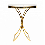 Кофейный столик на подстолье золотого цвета Noelle варинант исполнения - 2 | Loft Concept в Москве