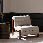 Кресло с деревянным каркасом и обивкой из ткани букле Medieval Furniture варинант исполнения - 2 | Loft Concept в Москве