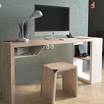 Письменный стол прямоугольный с полочкой под столешницей EcoComb варинант исполнения - 2 | Loft Concept в Москве