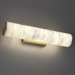 Бра с цилиндрическим плафоном из белого алебастра на прямоугольном основании Латунь Cryptocrystalline Stone варинант исполнения - 2 | Loft Concept в Москве