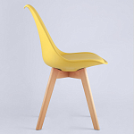 Стул с основой из пластика и мягким сиденьем Arvika Yellow варинант исполнения - 3 | Loft Concept в Москве