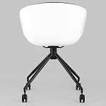 Офисное кресло из пластика с мягким сиденьем Eggshell Black варинант исполнения - 5 | Loft Concept в Москве