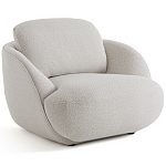 Полукруглое кресло из обивки меланж Halle Melange Armchair варинант исполнения - 1 | Loft Concept в Москве