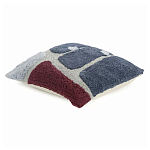 Чехол на подушку с рисунком серо-синего цвета Elan Textured варинант исполнения - 1 | Loft Concept в Москве