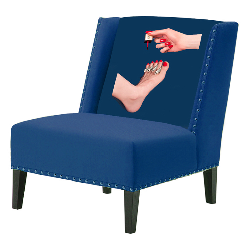FUN Armchair "Pedicure" Blue      -̆   | Loft Concept 