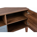 ТВ-тумба серая из массива бука с 2-мя дверками и ящиком Wenge Light варинант исполнения - 5 | Loft Concept в Москве