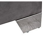 Кровать двуспальная серая с высоким мягким изголовьем Heart of the Bedroom варинант исполнения - 3 | Loft Concept в Москве