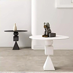 Дизайнерский журнальный стол белый в форме геометрических фигур Cydogic варинант исполнения - 3 | Loft Concept в Москве