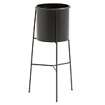 Кашпо из металла Elevated Planters черное варинант исполнения - 1 | Loft Concept в Москве