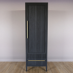 Узкий Шкаф Primo с 2 выдвижными ящиками Черный дуб варинант исполнения - 2 | Loft Concept в Москве