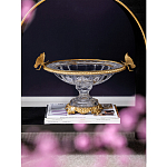 Чаша из прозрачного стекла с бронзовым ободком и фигурками бабочек Eden Garden варинант исполнения - 2 | Loft Concept в Москве