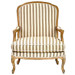 Кресло в полоску в стиле прованс Yvon French Seating Armchair варинант исполнения - 2 | Loft Concept в Москве