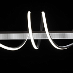 Люстра линейная черного цвета с волнообразным металлическим элементом Luke Lampco Tracer Lamp варинант исполнения - 6 | Loft Concept в Москве