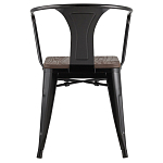 Черный глянцевый стул с сиденьем из натурального дерева TOLIX варинант исполнения - 4 | Loft Concept в Москве